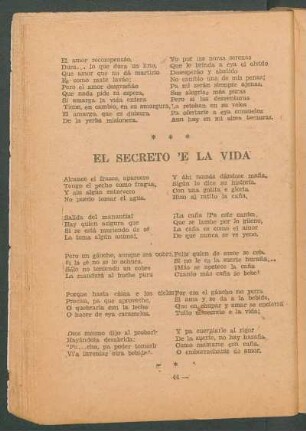 El secreto 'e la vida