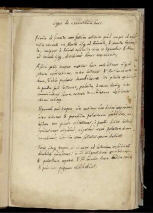 [Mauritianae Constitutiones:] Leges de exercitiorum horis