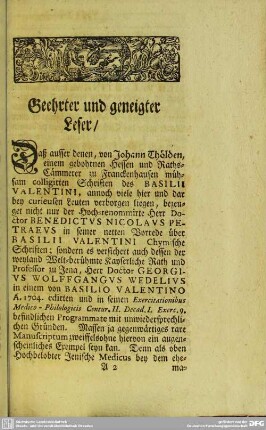 Geehrter und geneigter Leser!