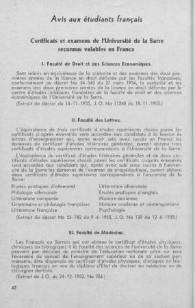 Avis aux étudiants français