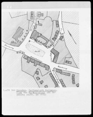 Lageplan: Gartenstadt Hellerau Dresden, Marktplatz