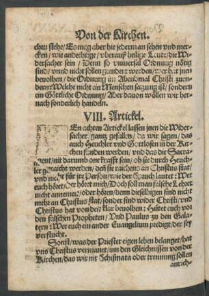 VIII. Artickel.