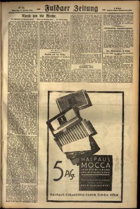 Zweite Ausgabe vom Sonntag, den 19. Februar 1928.