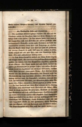 47) Rabbinische Fest-und Trauertage.
