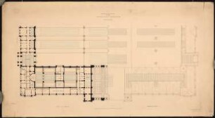 Hauptbahnhof, Frankfurt/Main Empfangsgebäude: Grundriss OG; Dachaufsicht