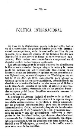 [1] Política Internacional