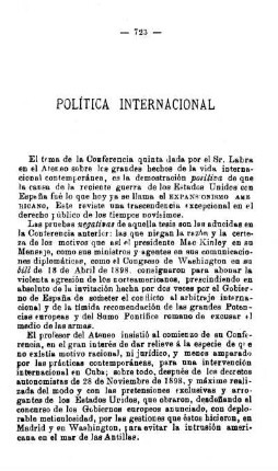 [1] Política Internacional