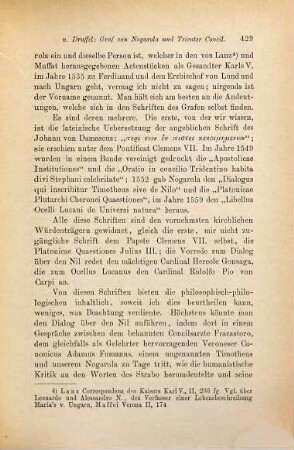 Ueber den Grafen Ludwig von Nogarola und das Trienter Concil