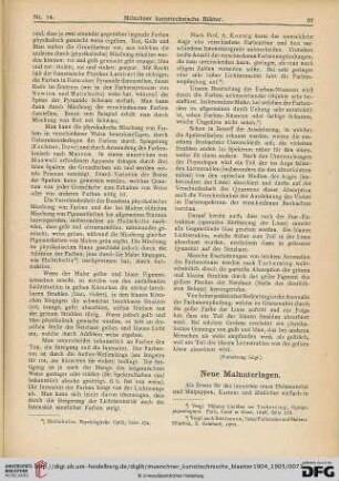 1: Neue Malunterlagen