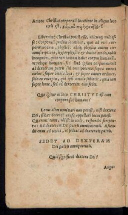 Sedet Ad Dexteram Dei patris omnipotentis.