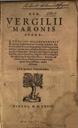 Pvb. Vergilii Maronis Opera
