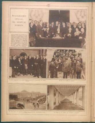 Inauguración oficial del Hospital Rawson
