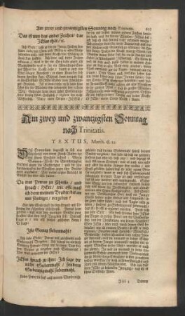 Am zwey und zwantzigsten Sonntag nach Trinitatis