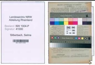 Entnazifizierung Selma Silberbach , geb. 07.02.1891 ()