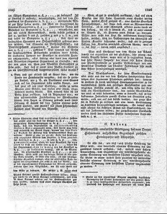 II. Anhang Mathematisch-analytische Würdigung des vom Doctor Hahnemann aufgestellten Gegensatzes zwischen Homöopathie und Allopathie.