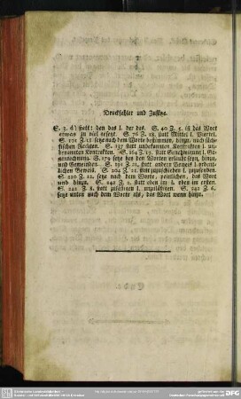 Druckfehler und Zusätze