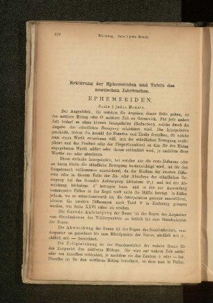 Erklärung der Ephemeriden und Tafeln des nautiscchen Jahrbuchs.
