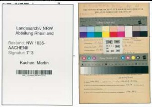 Entnazifizierung Martin Kuchen , geb. 05.08.1911 (Kaufmaennnischer Angestellter)