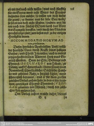 Lebenslauf : Accommodatio Horum Ad rem praesentem