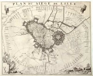 WHK 13 Spanischer Sukzessionskrieg 1701-1713 bis zum Frieden von Rastatt: Plan der Belagerung von Lille, 1708