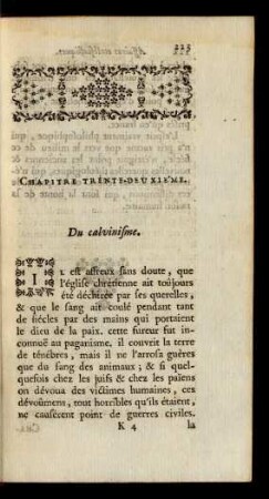 Chapitre Trente-Deuxiéme. Du calvinisme