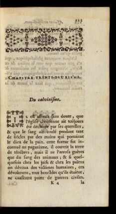 Chapitre Trente-Deuxiéme. Du calvinisme