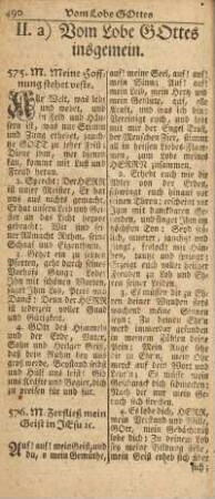 a) Vom Lobe Gottes insgemein