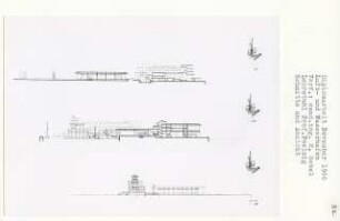 Luft- und Wasserhafen, Cuxhaven (Diplomarbeit bei Peter Poelzig ): Ansichten und Schnitte