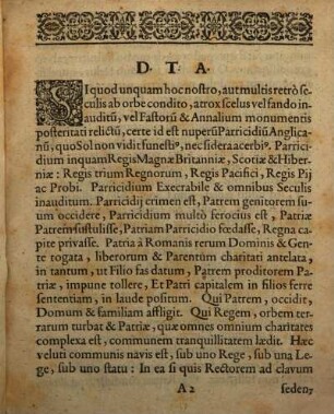 Exercitatio ingenii de parricidio anglicano hactenus inaudito