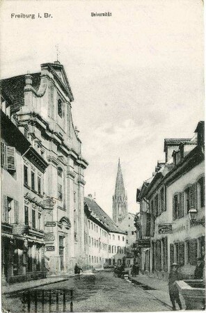Freiburg i. Br.: Universität. Beschriebene Postkarte