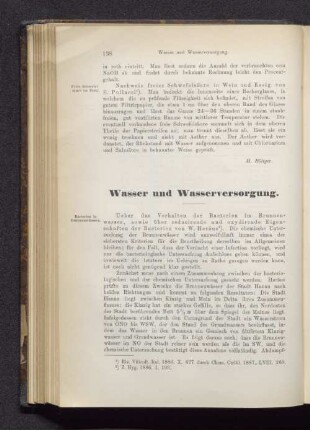 Wasser und Wasserversorgung
