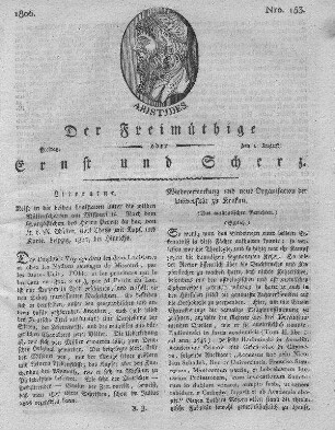 Nro. 153, Freitag den 1. August 1806