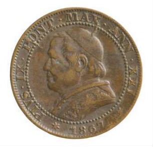 Münze, Soldo, 1867