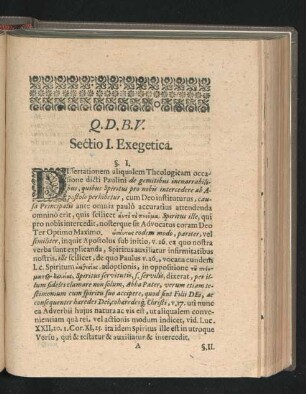 Sectio I. Exegetica.
