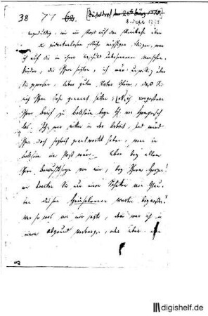 38: Brief von Wilhelm Heinse an Johann Wilhelm Ludwig Gleim