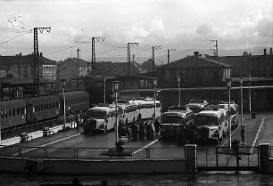 Freiburg: Omnibusbahnhof von der Haslacher Brücke