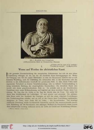 I. Wesen und Werden der altchristlichen Kunst