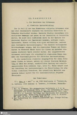 III. Namenkunde