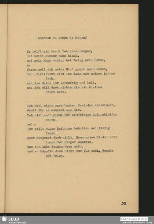 Chanson du temps de Babeuf