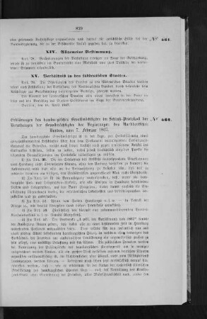 XV. Verhältniß zu den süddeutschen Staaten.