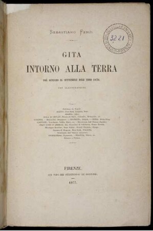 Gita Intorno Alla Terra Dal Gennaio Al Settembre Dell'Anno 1876 : Con Illustrationi