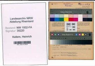 Entnazifizierung Heinrich Kellers, geb. 15.11.1900 (Metzger)