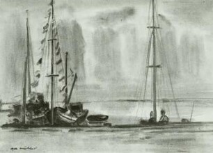 Segelboote mit Wimpeln