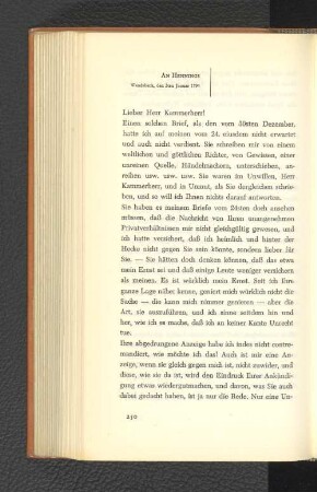 An Hennings Wandsbeck, den 3. Januar 1794