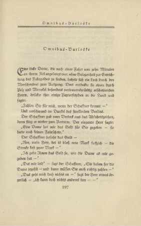 Omnibus-Burleske