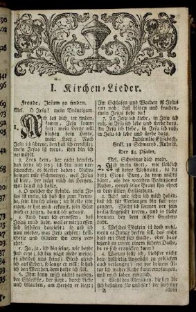 I. Kirchen-Lieder.