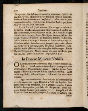 140-144, In Funere Mulieris Nobilis