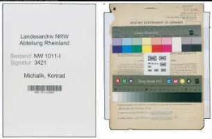 Entnazifizierung Konrad Michalik , geb. 02.11.1905 (Polizeimeister)
