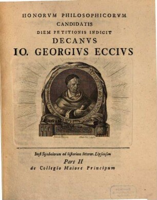 Symbolarum ad historiam litterariam Lipsiensem, Pars II.. De collegio maiore Principum