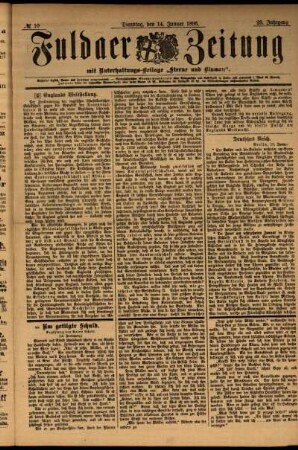 Ausgabe vom Dienstag, den 14. Januar 1896.